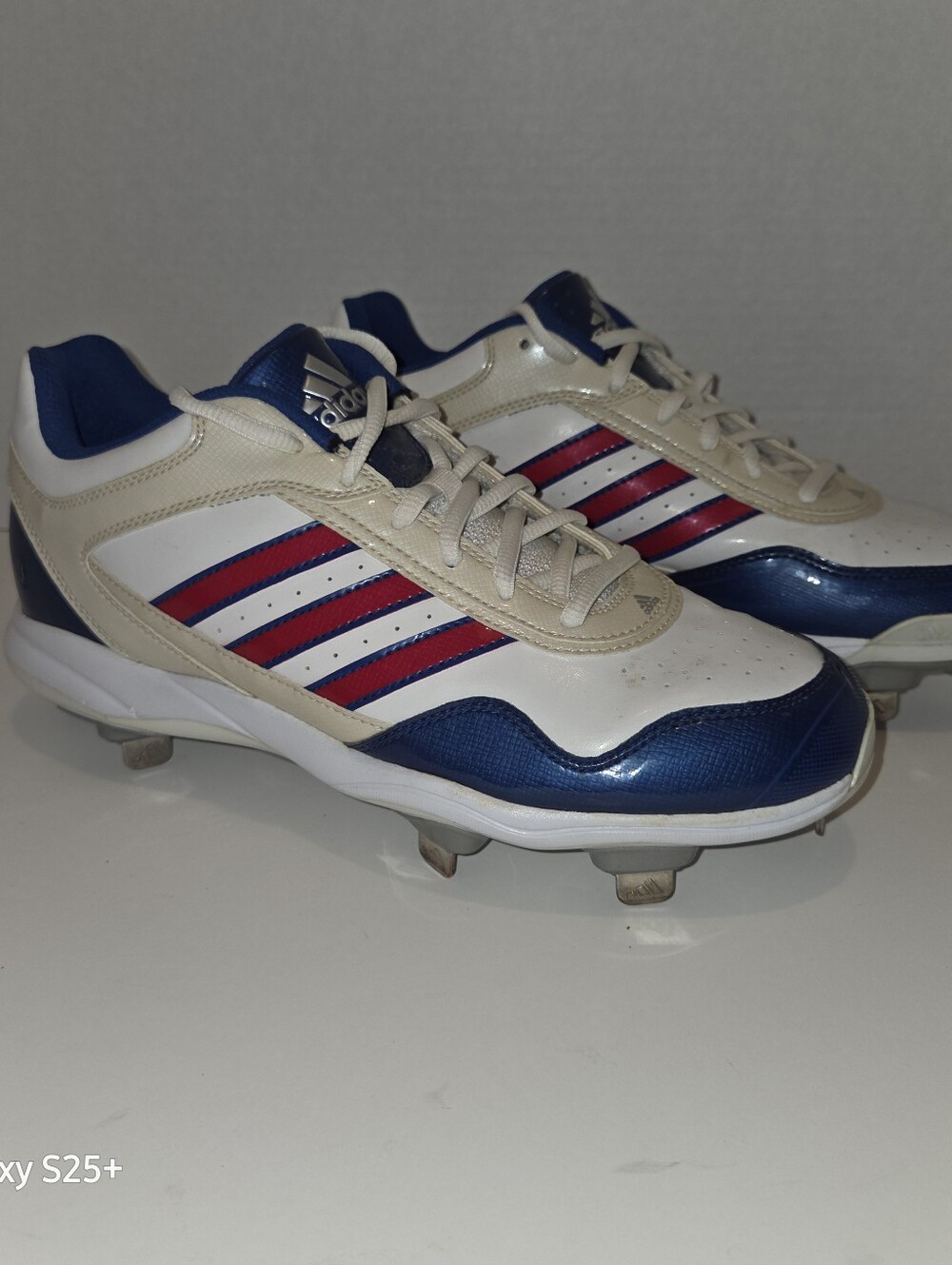Adidas Women Fastpitch Softball Cleats Abbott Pro Metal 2 Blue/White US 9